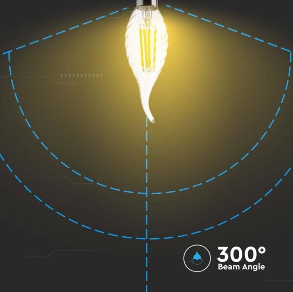 Bec LED FILAMENT E14/4W/230V 4000K