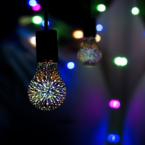 LED bec filament 3D A60 E27/3W/230V 3000K decorativă