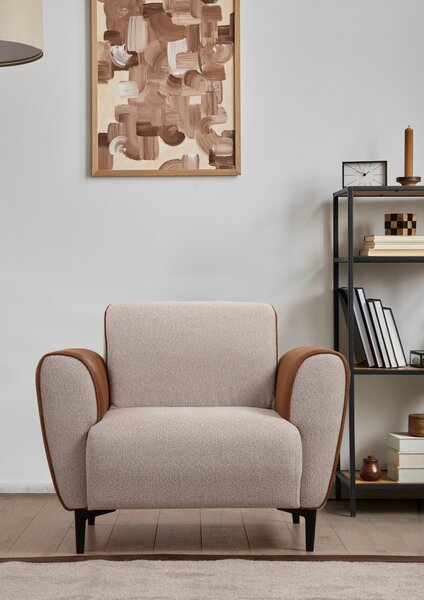Atelier Del Sofa, Fotoliu Ayaz bej-maro 100/85/85 cm