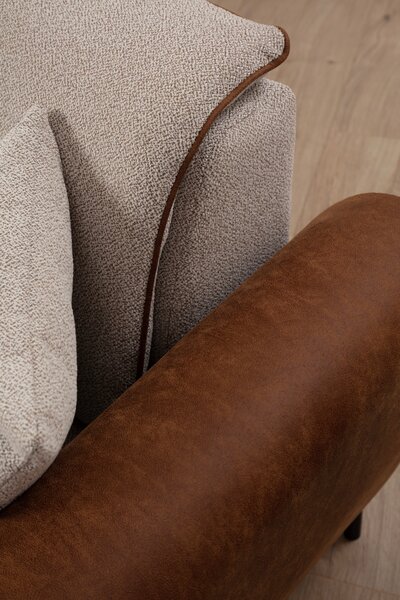 Atelier Del Sofa, Fotoliu Ayaz bej-maro 100/85/85 cm