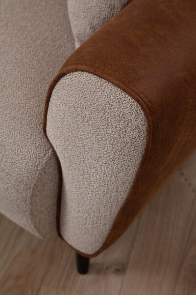 Atelier Del Sofa, Fotoliu Ayaz bej-maro 100/85/85 cm