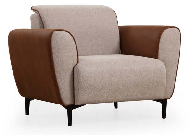 Atelier Del Sofa, Fotoliu Ayaz bej-maro 100/85/85 cm
