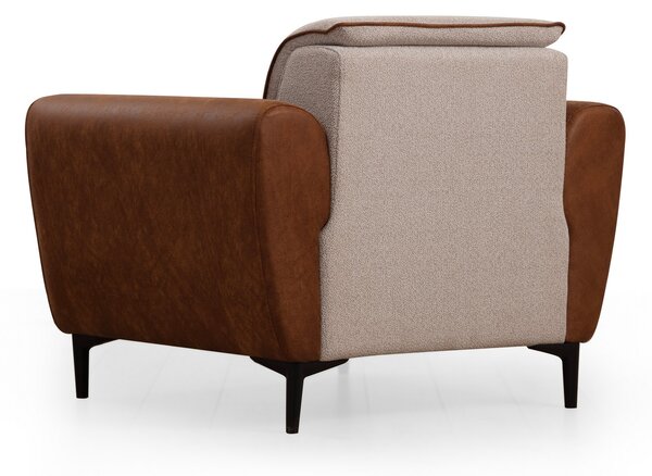 Atelier Del Sofa, Fotoliu Ayaz bej-maro 100/85/85 cm