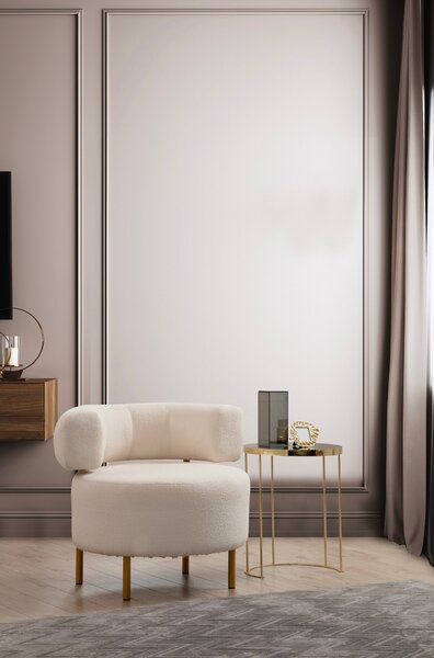 Atelier Del Sofa, Fotoliu Aras alb 76/85/80 cm