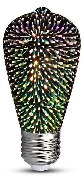 Bec LED 3D decorativă FILAMENT ST64 E27/3W/230V 3000K