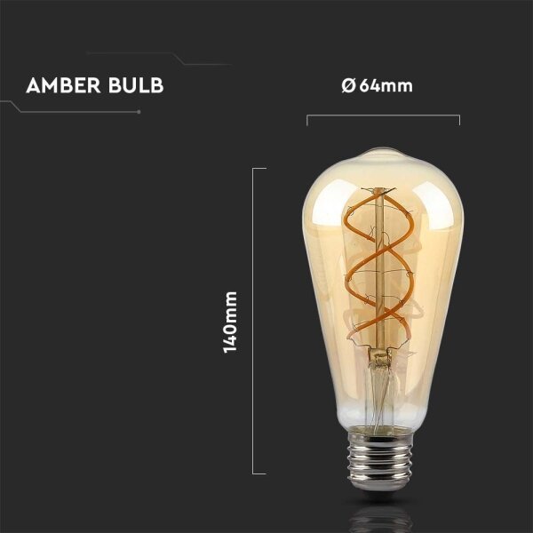 Bec LED dimabil FILAMENT ST64 E27/4,8W/230V 1800K