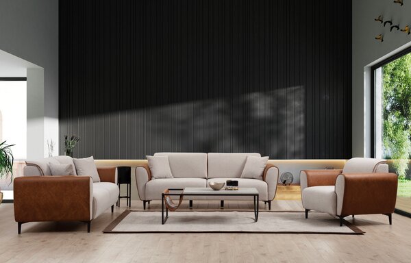 Atelier Del Sofa, Fotoliu Ayaz bej-maro 100/85/85 cm