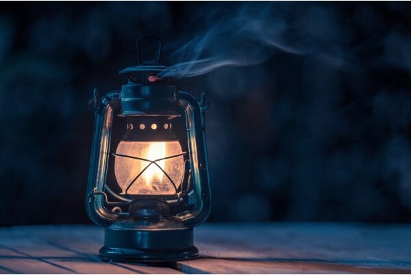 Lampă cu gaz lampant Brilagi LANTERN 19 cm albastru închis