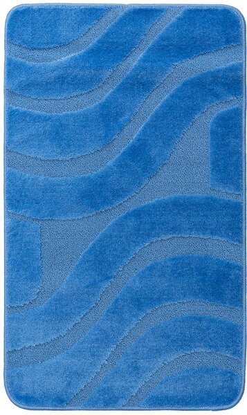 Set 2 Covorase antiderapante de baie, Symphony 2509, Bleu 50 x 80 / 40 x 50