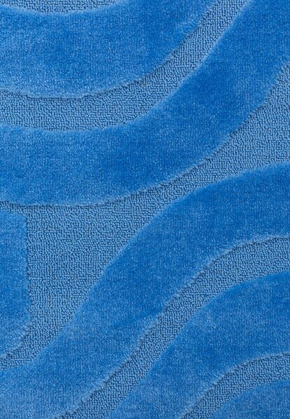Set 2 Covorase antiderapante de baie, Symphony 2509, Bleu 50 x 80 / 40 x 50