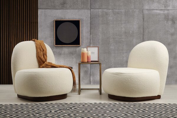 Atelier Del Sofa, Fotoliu Zok alb 74/85/75 cm