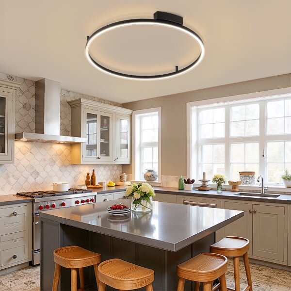 Brilagi - Corp de iluminat LED dimabil PORTOFINO LED/60W/230V diam. 80 cm negru + telecomandă