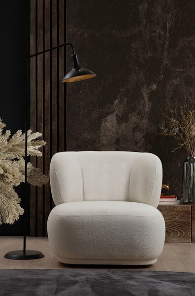 Atelier Del Sofa, Fotoliu Baris Alb 85/80/78 cm