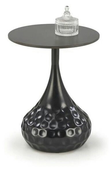 Masuta VERDE, negru, ceramica/metal, 40x40x52 cm