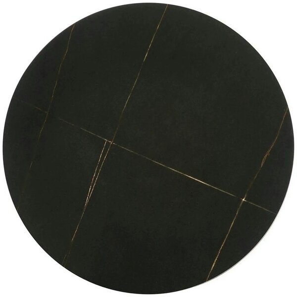 Masuta VERDE, negru, ceramica/metal, 40x40x52 cm