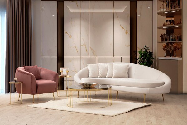 Atelier Del Sofa, Fotoliu Bugra roz 70/82/82 cm