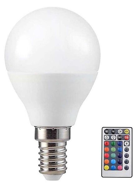 Bec LED RGB dimabil P45 E14/4,8W/230V 3000K cu telecomandă