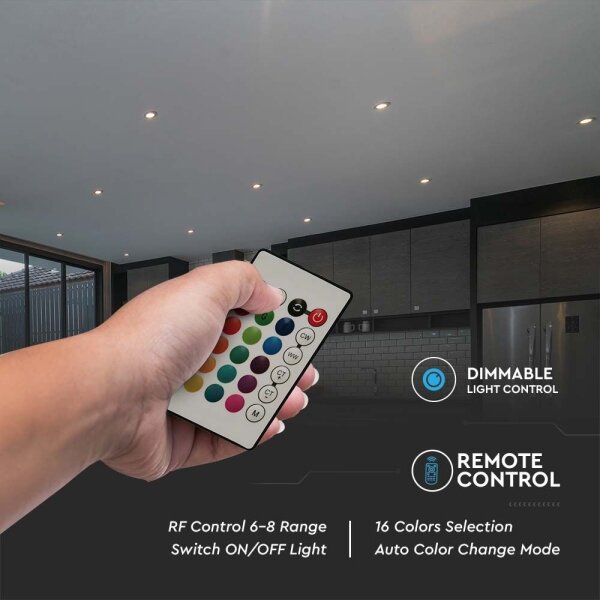 Bec LED RGB dimabil P45 E14/4,8W/230V 3000K cu telecomandă