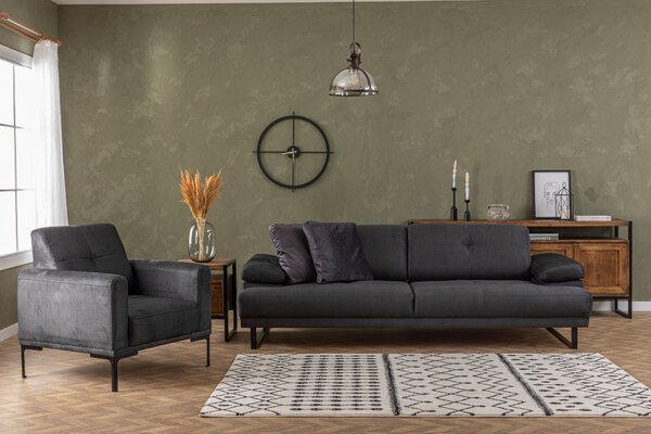 Atelier Del Sofa, Fotoliu Burak antracit 88/86/88 cm