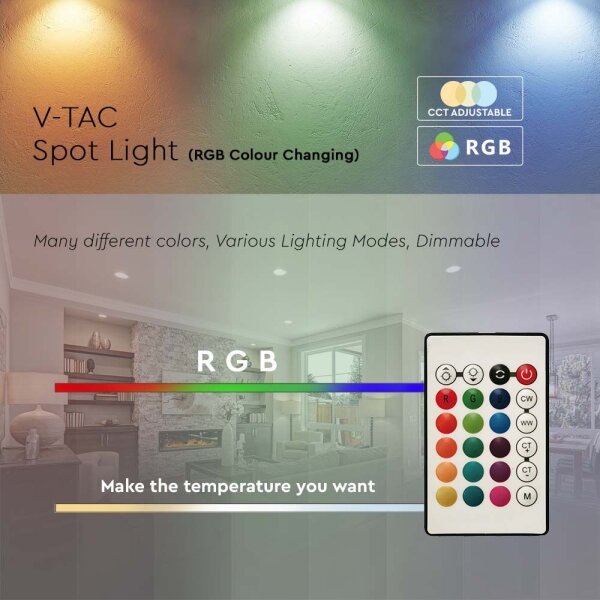 Bec LED RGB dimabil P45 E14/4,8W/230V 3000K cu telecomandă