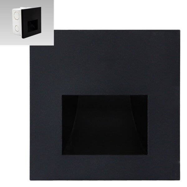 Emithor 70419 - Lumină LED pentru scări SUNNY LED/1W/230V 4000K negru