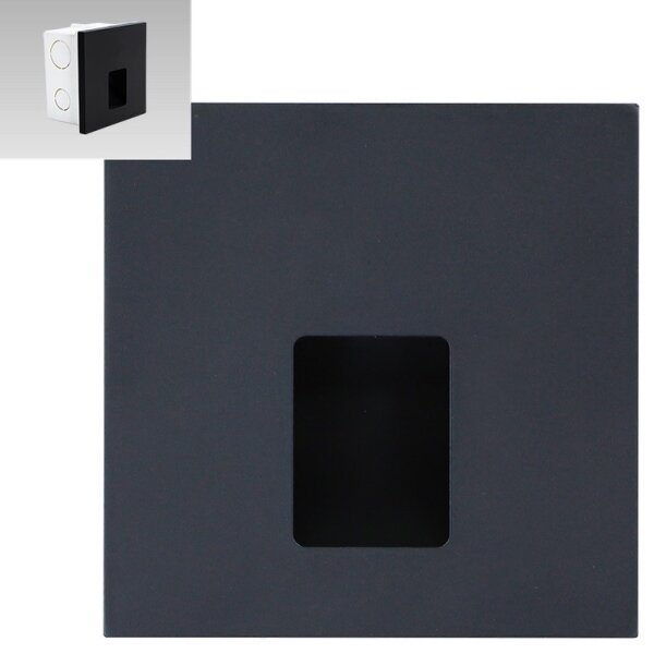Emithor 70425 - LED lampă scări VIX LED/1W/230V 4000K negru