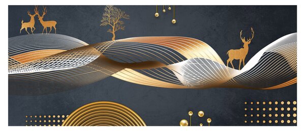 Tablou - Cerb, grafică (120x50 cm)