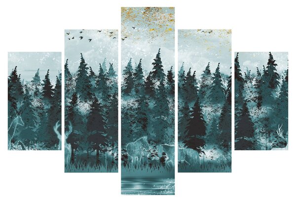 Tablou - Animale din pădure (150x105 cm)