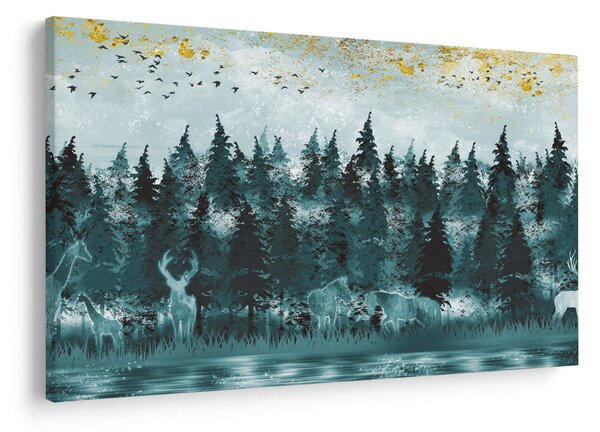Tablou - Animale din pădure (90x60 cm)