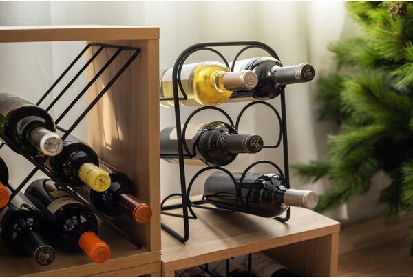 Suport pentru sticle de vin din metal număr sticle 6 – Compactor