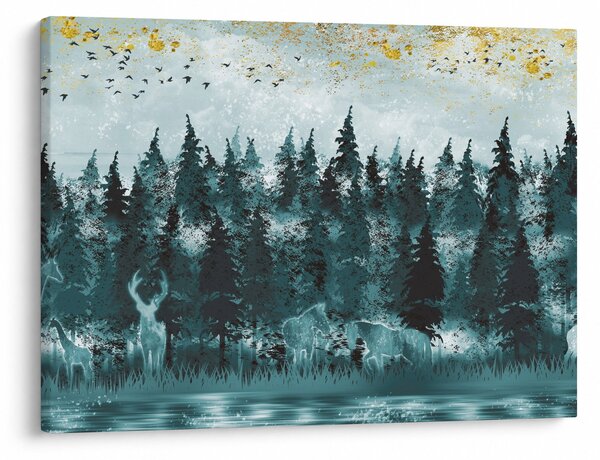 Tablou - Animale din pădure (70x50 cm)