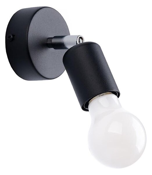Spot de perete FORNES 1xE27/60W/230V negru Sollux SL.1120