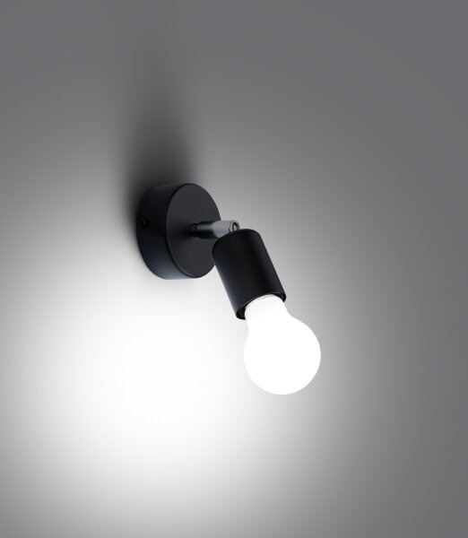 Spot de perete FORNES 1xE27/60W/230V negru Sollux SL.1120