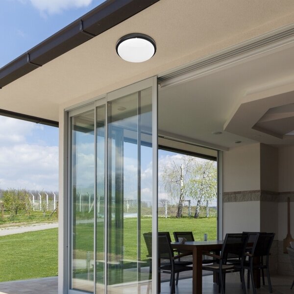 Plafonieră LED de exterior HORT LED/15W/230V IP54 negru Rabalux 7407