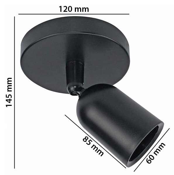 Spot SOLIS 1xGU10/6W/230V negru