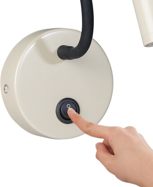 Lampă LED flexibilă de perete Brilagi MAYA LED/3W/230V 4000K bej