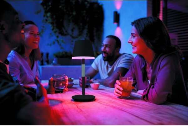 Philips Hue GO lampă LED RGBW, dimabilă, touch, 6,2W, 230V, 2000-6500K, IP54