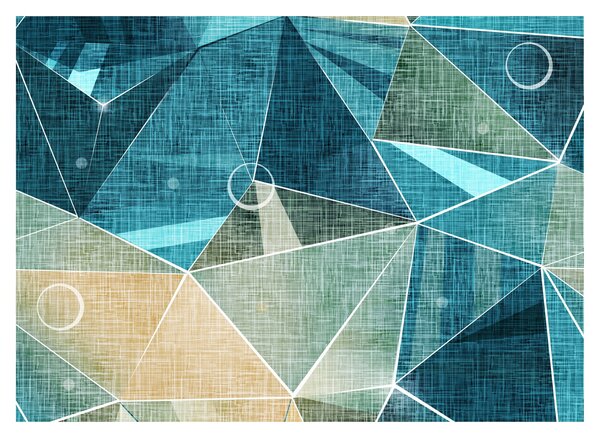 Tablou - Abstract turcoaz (70x50 cm)