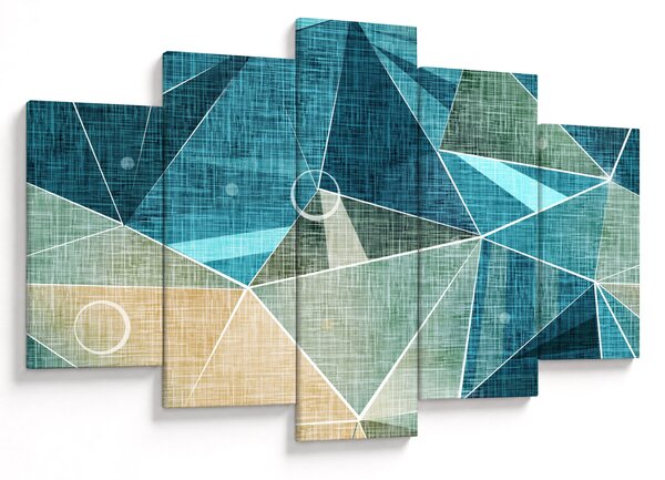 Tablou - Abstract turcoaz (150x105 cm)
