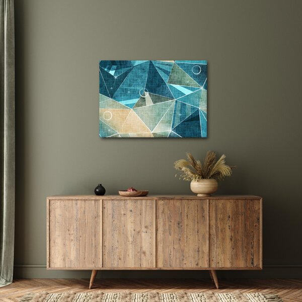 Tablou - Abstract turcoaz (70x50 cm)