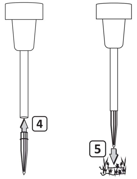 Lampă solară LED STIK LED/1,2V 40 mAh IP44