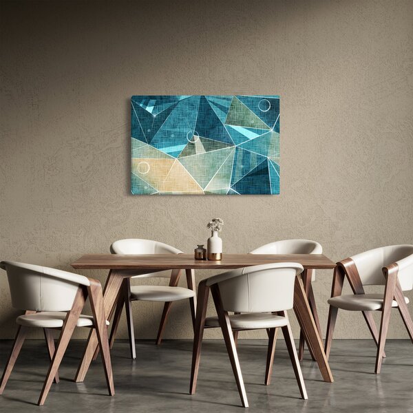 Tablou - Abstract turcoaz (90x60 cm)