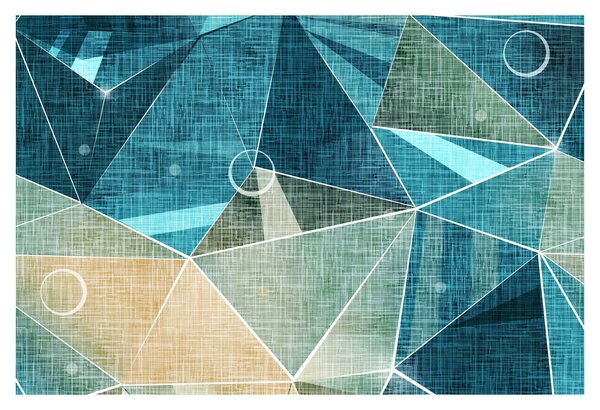 Tablou - Abstract turcoaz (90x60 cm)