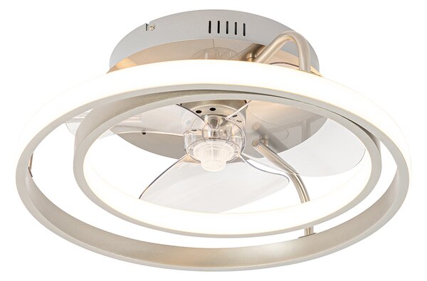Ventilator de tavan din oțel 46,5 cm, inclusiv LED cu telecomandă - Kees