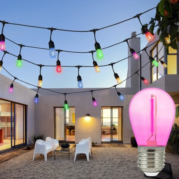 SET 2x LED Bec PARTY E27/0,3W/36V violet