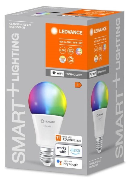 Bec LED RGBW dimabil SMART+ E27/14W/230V 2700-6500K Wi-Fi Ledvance