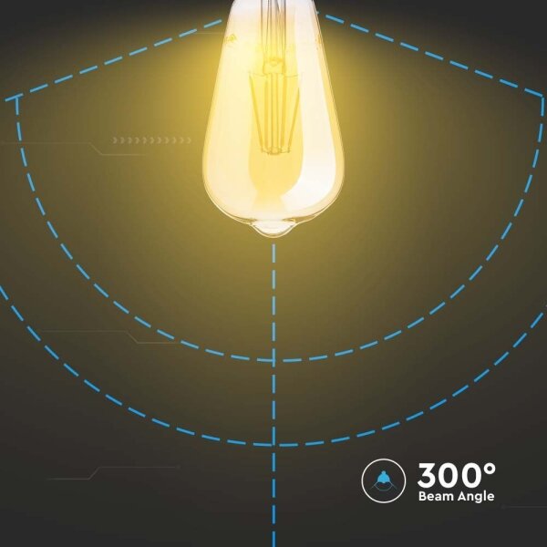 Bec LED FILAMENT ST64 E27/6W/230V 2200K