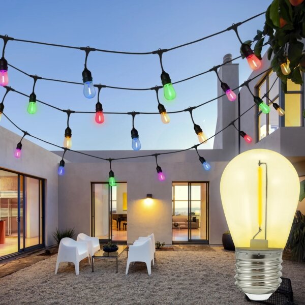 SET 2x LED Bec PARTY E27/0,3W/36V galben
