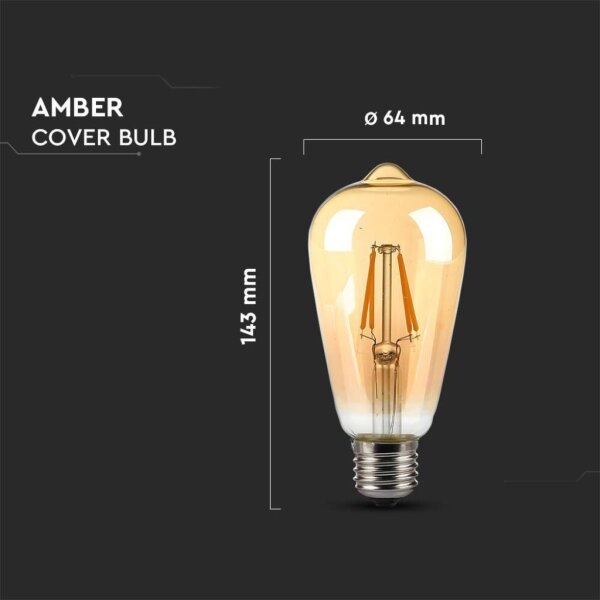 Bec LED FILAMENT ST64 E27/4W/230V 2200K