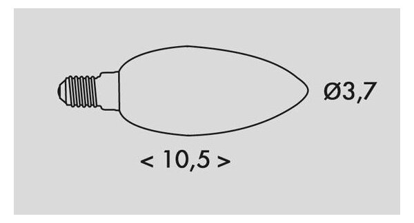 Bec LED RETRO C37 E14/2W/230V 3000K 320lm Ecolite LED2W-RETRO/C37/E14
